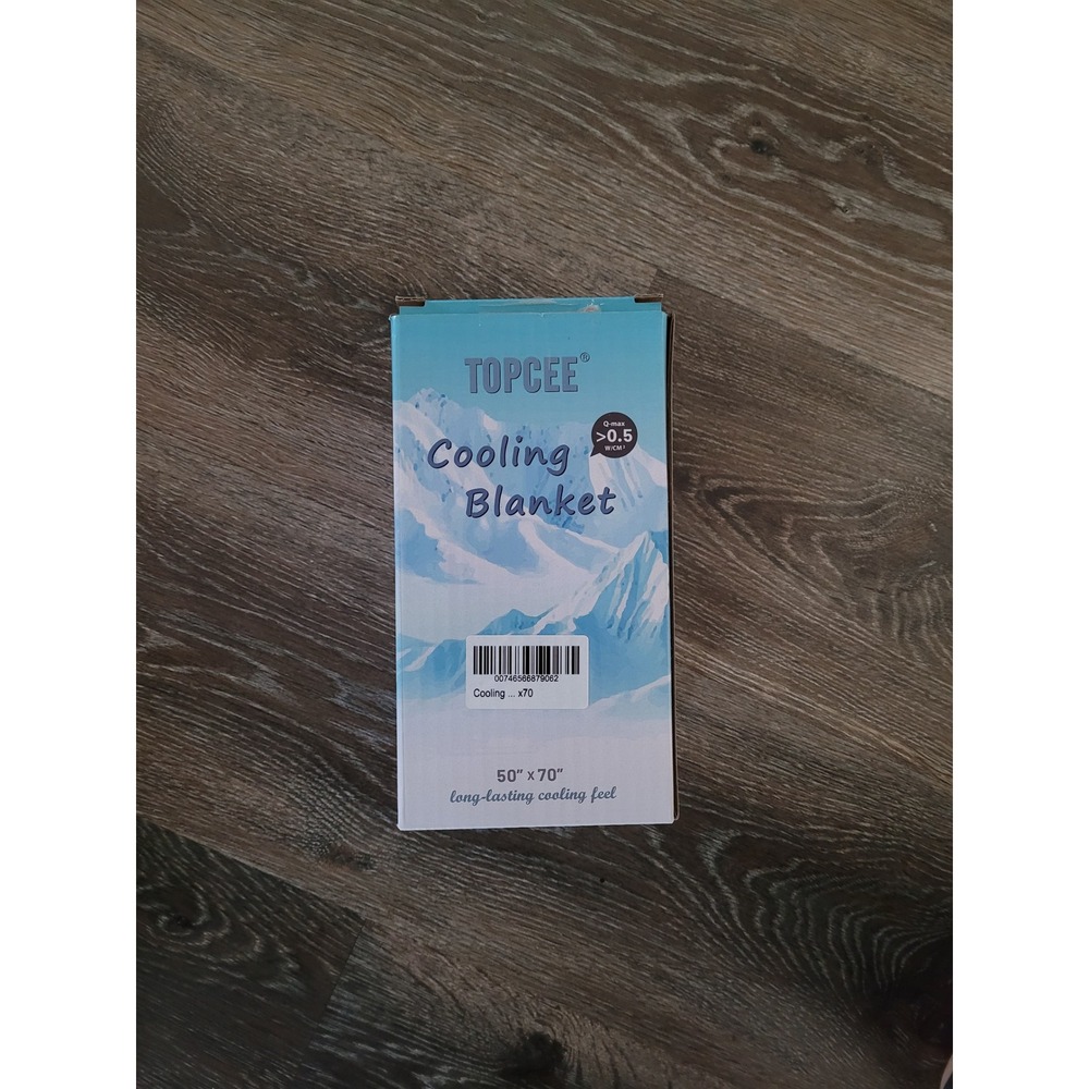 Topcee Cooling Blanket 50x70 Grey Q-max 0.5 Long Lasting Cooling Feel New #2